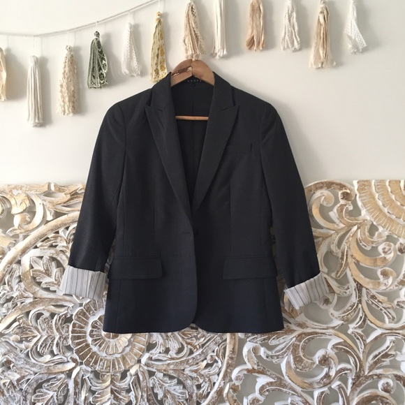 Theory Jackets & Blazers - Theory Gray Wool Blazer